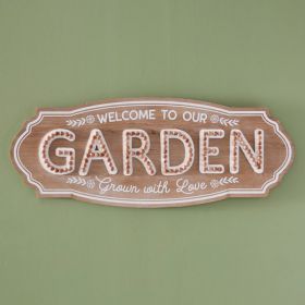 Welcome to Our Garden Wall Sign