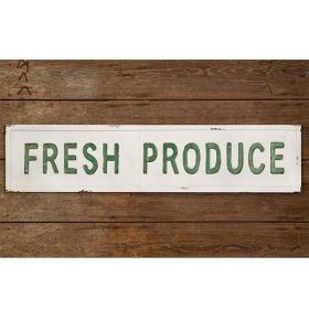 Fresh Produce Metal Wall Sign