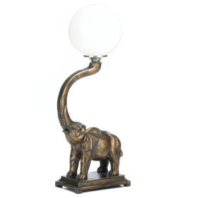 Accent Plus Trumpeting Elephant Globe Accent Lamp