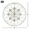 Accent Plus Distressed-Look Fleur de Lis Wall Decor