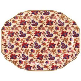 Accent Plus Gold-Rimmed Indian Style Serving Platter