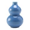 3.4oz Blue Small Wine Jug Gourd Ceramic White Wine Jar Antique Style Empty Flask Flagon - Default