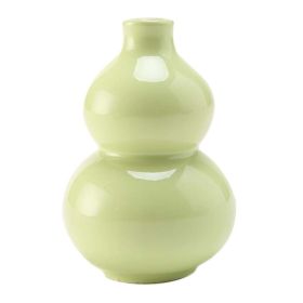 3.4oz Yellow Small Wine Jug Gourd Ceramic White Wine Jar Antique Style Empty Flask Flagon - Default