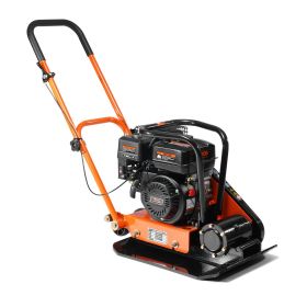 VEVOR Plate Compactor; 6.5 HP 196CC Gas Engine 5; 600 VPM; 4; 200 lbs Force Vibratory Compaction Tamper with 22.1 x 15.9