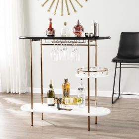 Dagney Wine/ Bar Table w/ Glassware Storage