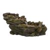 20"Tall Indoor & Outdoor Polyresin Water Feature Cascading Wood Fountain for Garden & Backyard - as Pic