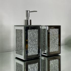 Ambrose Exquisite 2 Piece Square Soap Dispenser and Toothbrush Holder - as Pic