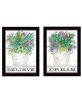 "Succulents-Dream & Believe" 2-Piece Vignette by Cindy Jacobs; Ready to Hang Framed Print; Black Frame