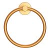 Towel Ring Golden Gold; Bath Hand Towel Ring Thicken Space Aluminum Round Towel Holder for Bathroom - as Pic