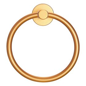 Towel Ring Golden Gold; Bath Hand Towel Ring Thicken Space Aluminum Round Towel Holder for Bathroom - as Pic