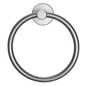 Towel Ring Gun Grey; Bath Hand Towel Ring Thicken Space Aluminum Round Towel Holder for Bathroom - as Pic