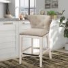 Calabash White and Beige Counter Stool