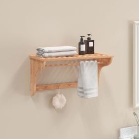 vidaXL Towel Rack 23.6"x11.8"x13.8" Solid Wood Walnut - Brown