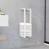 vidaXL Towel Rack White 4.9"x4.9"x23.6" Steel - White