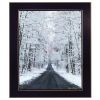 "All Roads lead Home (winter lane)" by Lori Deiter; Ready to Hang Framed Print; Black Frame