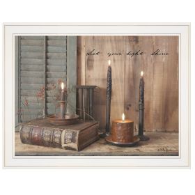 "Let Your Light Shine" by Billy Jacobs; Ready to Hang Framed Print; White Frame