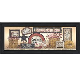 "Sign Collector" By Linda Spivey; Printed Wall Art; Ready To Hang Framed Poster; Black Frame - as Pic