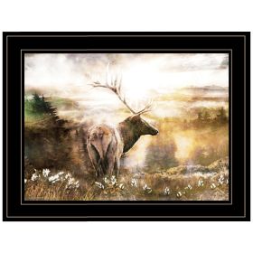 "Heading Home-Elk" by Bluebird Barn; Ready to Hang Framed Print; Black Frame