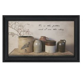 Trendy Decor 4U "He is the Potter" Framed Wall Art; Modern Home Decor Framed Print for Living Room; Bedroom & Farmhouse Wall Decoration by Billy Jacob