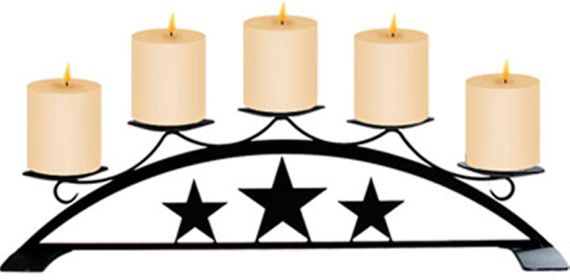 Star - Table Top Pillar Candle Holder