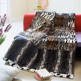 Onitiva - [Primeval Flavor -A] Patchwork Throw Blanket (86.6 by 63 inches) - onitiva-blk-001