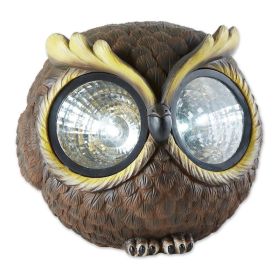 Outdoor Decor Backyard Garden Lawn Solar Garden Light - Brown - Owl 7.5In