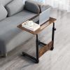 Rolling & Height adjustable P2 15MM Chipboard & Steel Side Table with Baffle