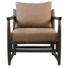 Malibu Accent Chair with Open Wood Frame; Beige; DunaWest - Default