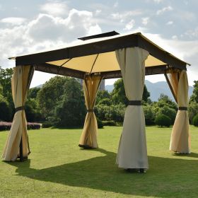 Gazebo Canopy Soft Top Outdoor Patio Gazebo Tent Garden Canopy; Patio; Garden; Outdoor or Party - khaki