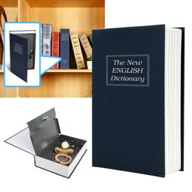 Dictionary Safe Secret Diversion Book Metal Box with Key Lock Enough Capacity - Blue