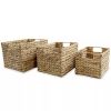 vidaXL Storage Basket Set 3 Pieces Water Hyacinth