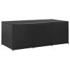 vidaXL Patio Storage Box Poly Rattan 70.8"x35.4"x29.5" Black - Black