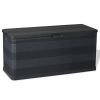 vidaXL Patio Storage Box Black 46.1"x17.7"x22" - Black