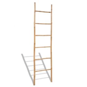 vidaXL Bamboo Towel Ladder with 6 Rungs - Brown