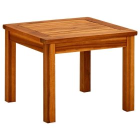 vidaXL Patio Coffee Table 17.7"x17.7"x14.2" Solid Acacia Wood - Brown