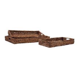 Madura Banana Leaf Trays - Set of 3; DunaWest