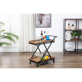 Entertainment Cart; Wood and Black