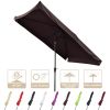 2Mx3M Aluminum Patio Umbrella Dark Coffee - Brown