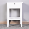 White Bathroom Floor-standing Storage Table with a Drawer - White