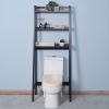 Bathroom Over Toilet Shelf Wooden Espresso Space Saver with 3 Shelves - Espresso