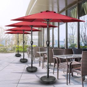 Simple Deluxe 7.5' Patio Outdoor Table Market Yard Umbrella with Push Button Tilt/Crank; Deck; Backyard; Pool; 7.5ft; Red - as pic