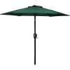 Simple Deluxe 7.5' Patio Outdoor Table Market Yard Umbrella with Push Button Tilt/Crank; 6 Sturdy Ribs; 7.5ft; Green - as pic