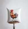 Watercolor Rooster Looking Left | Brid Prints | Bird DÃ©cor |Accent Pillow Cover | Throw Pillow Covers | Pillow | Room DÃ©cor | Bedroom DÃ©cor