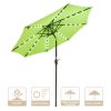 9ft Aluminum Patio Umbrella w/ 32 LEDs Chocolate - LA01