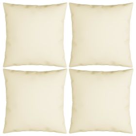 vidaXL Throw Pillows 4 pcs Cream 23.6"x23.6" Fabric