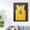 Jersey Display Frame Case;  Acrylic Wooden Shadow Box with Hanger;  Home Decor for Basketball;  Baseball;  Hockey Sport Shirt - Dark Brown