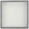 Square Shadow Box Picture Frame Linen Background Real Glass Front for Memorabilia;  Scrapbooking;  Keepsake;  12x12 - Gray