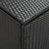 vidaXL Patio Storage Box Poly Rattan 70.8"x35.4"x29.5" Black - Black