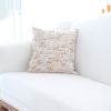 Decorative Beige and Gold Chenille Throw Pillow - as Pic