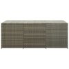 vidaXL Patio Storage Box Poly Rattan 70.9"x35.4"x29.5" Gray - Grey